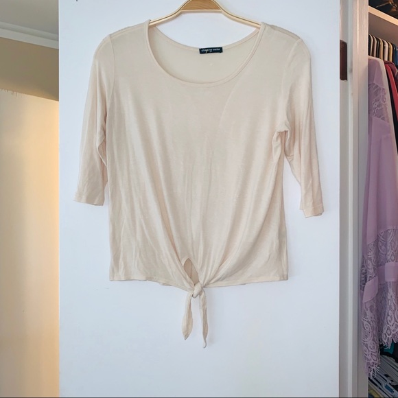 Chacha vente petite small tie front shirt - Picture 2 of 2